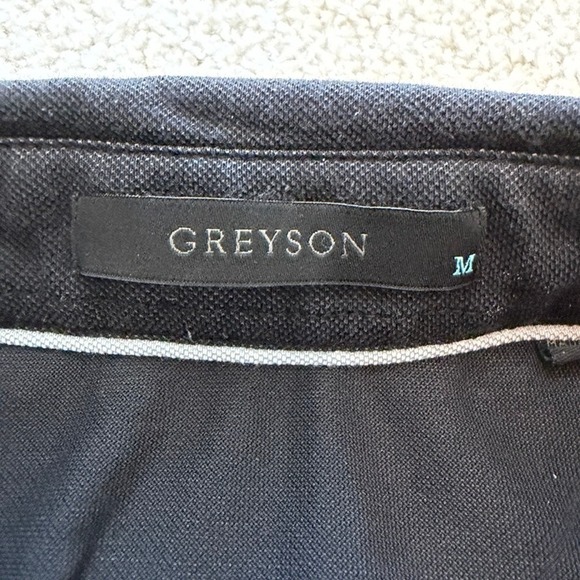 Greyson Polo Shirt Mens Medium Charcoal Gray Golf Short Sleeve Preppy Athleisure - Picture 6 of 11